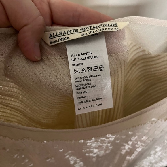 ALL SAINTS Spitalfields Sequin Tank Top - Picture 3 of 5